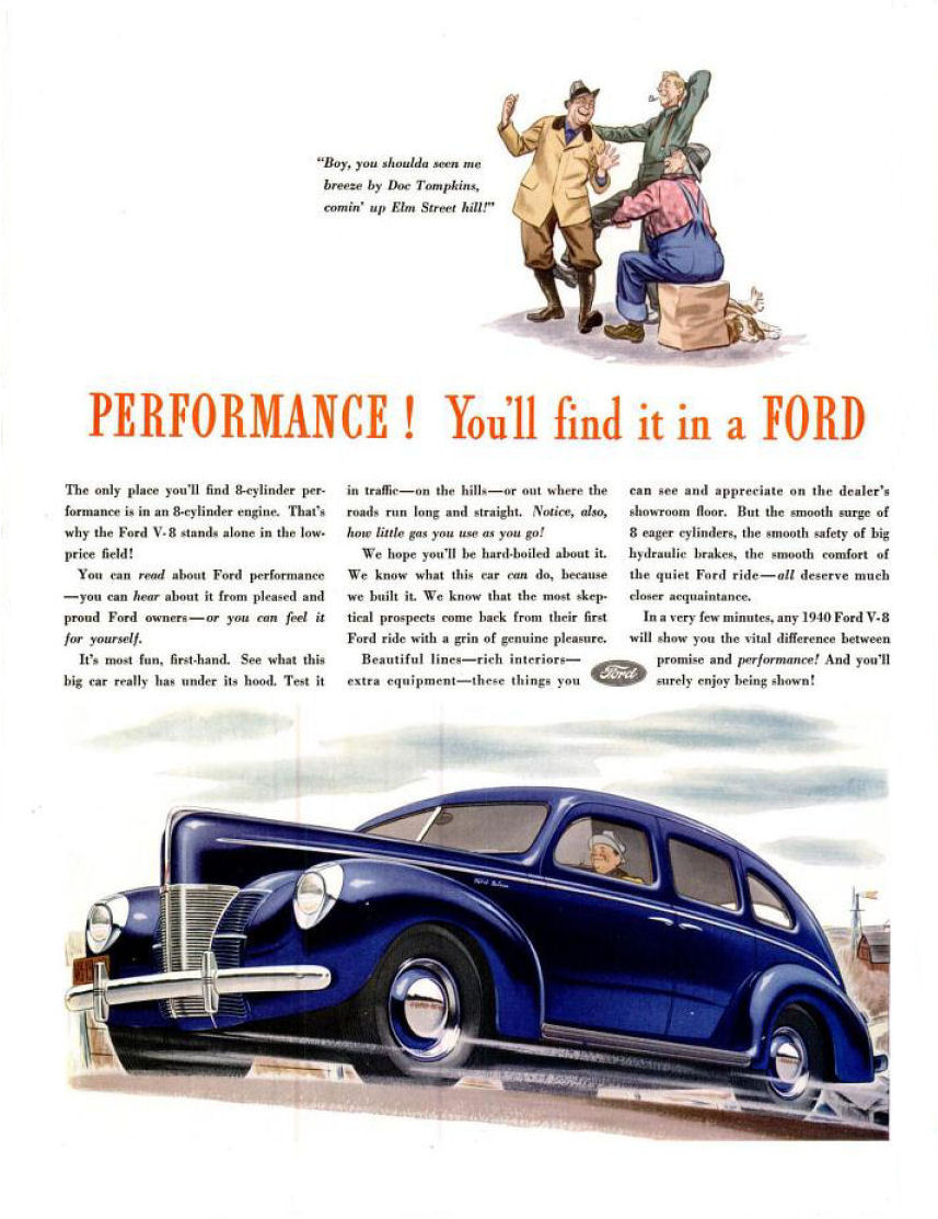 1940 Ford Auto Advertising
